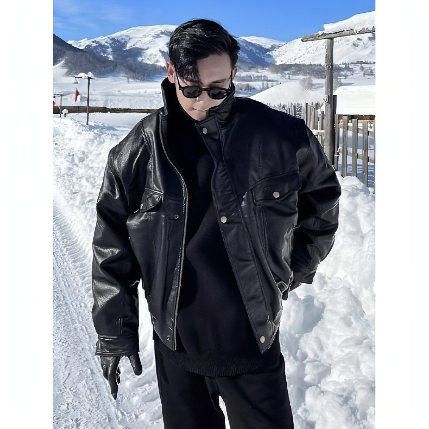 Jacket Leather Coat Autumn And Winter Men's Coat Trendy Handsome