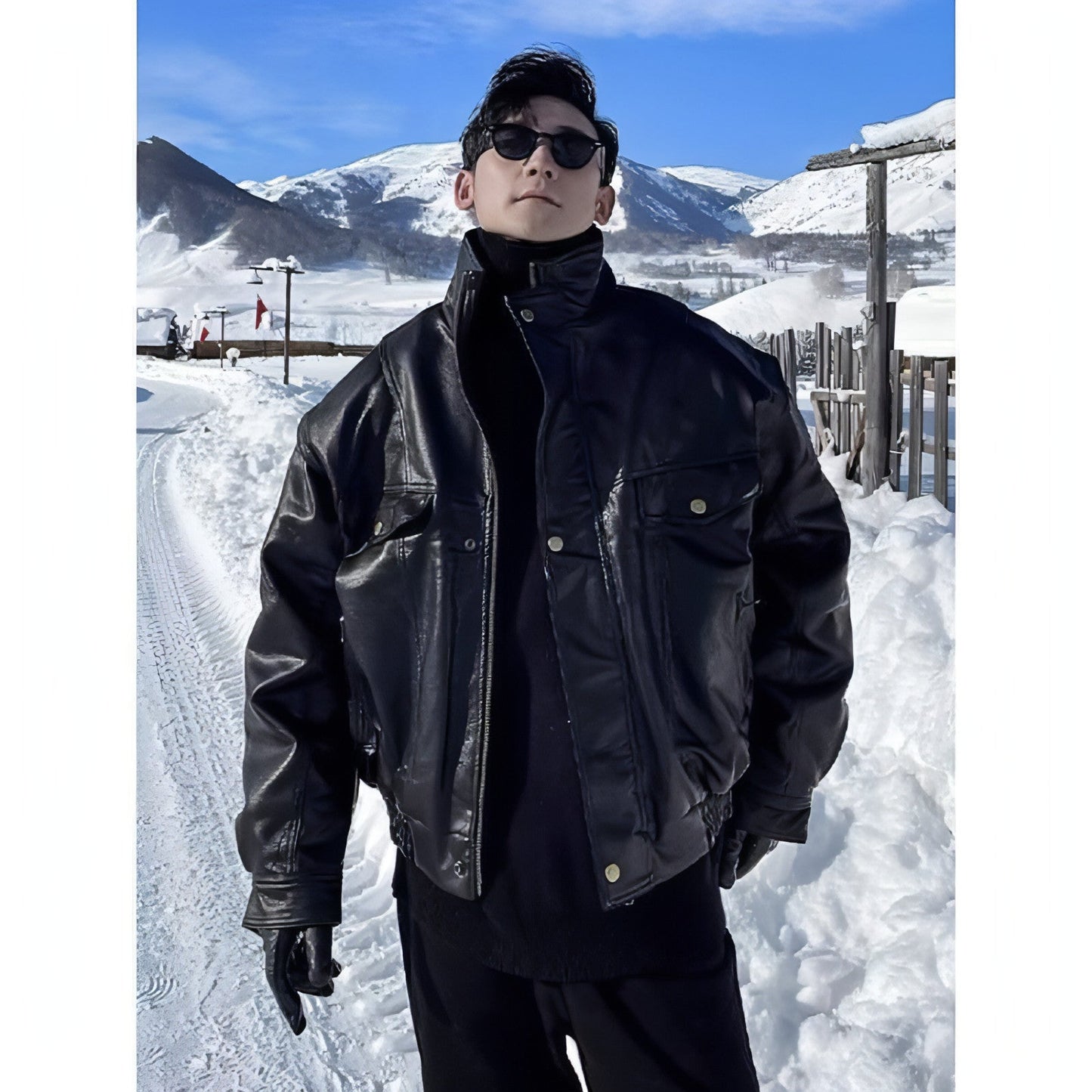 Jacket Leather Coat Autumn And Winter Men's Coat Trendy Handsome