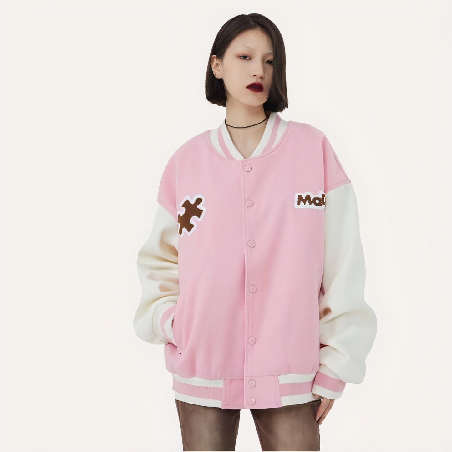 Men American Vintage Casual Street Baseball Jacket