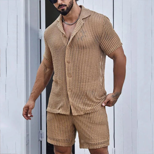 Summer See-through Men's Shorts set