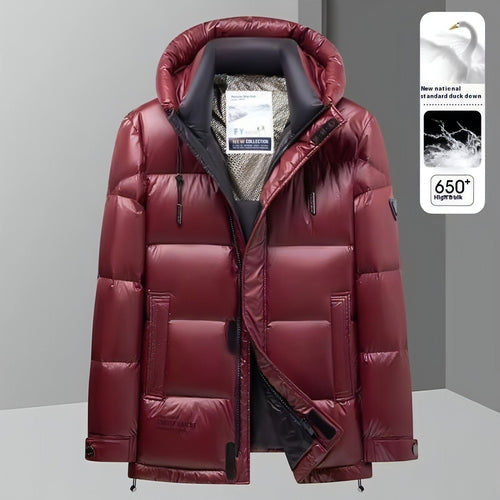 New Winter Down Jacket Men's Duck Down Cold-proof Black Gold Graphene