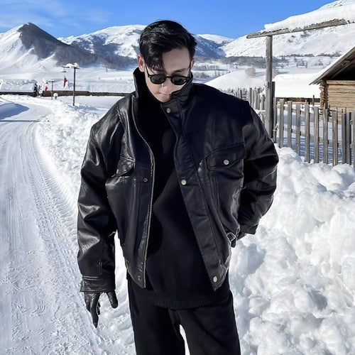 Jacket Leather Coat Autumn And Winter Men's Coat Trendy Handsome