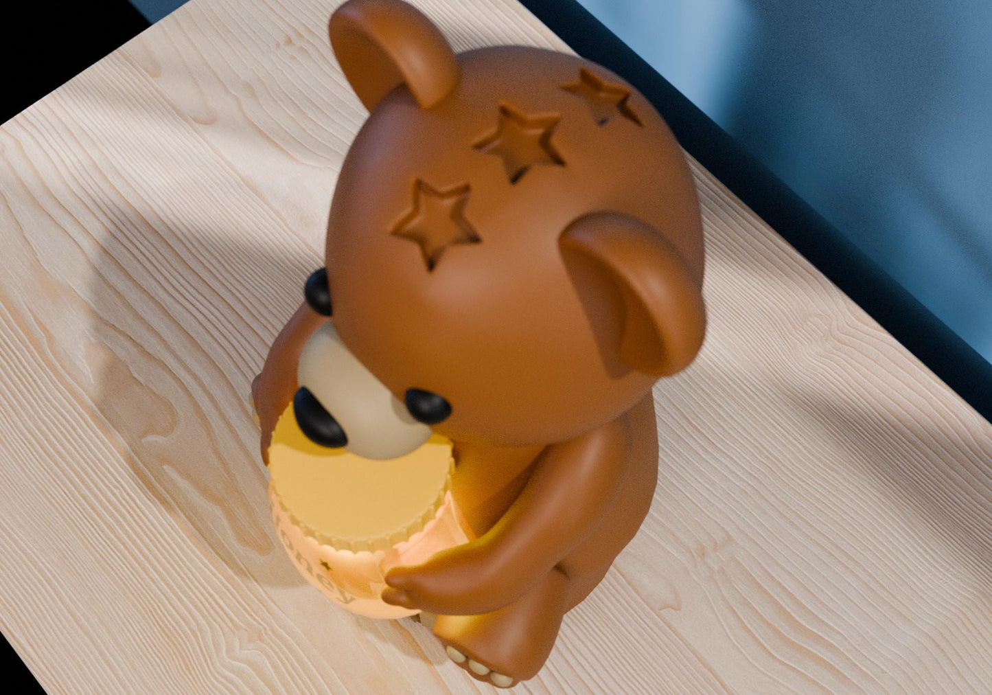Personalized Teddy Bear Night Light – Custom Baby Room Decor Gift
