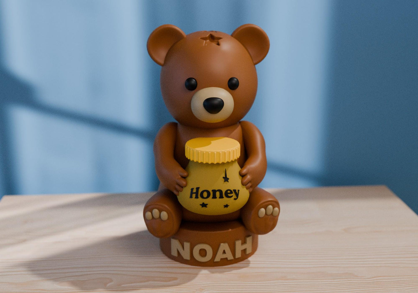 Personalized Teddy Bear Night Light – Custom Baby Room Decor Gift