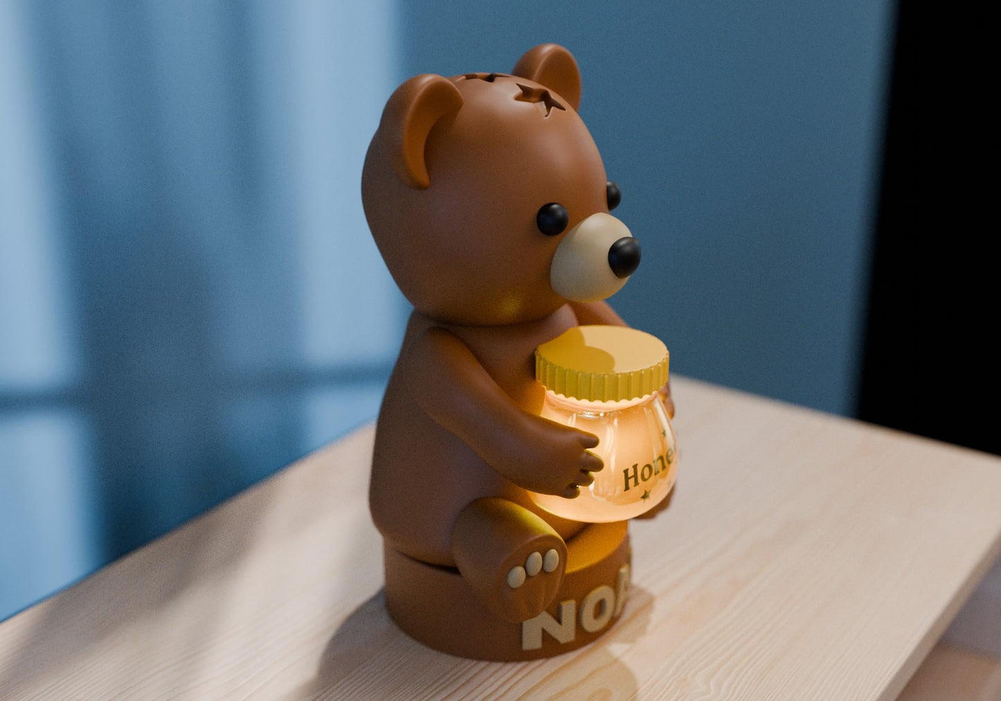 Personalized Teddy Bear Night Light – Custom Baby Room Decor Gift