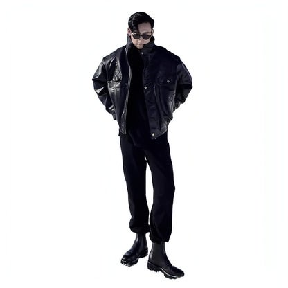 Jacket Leather Coat Autumn And Winter Men's Coat Trendy Handsome