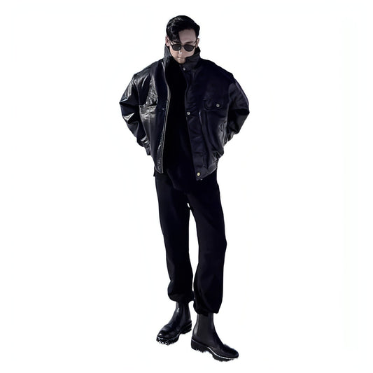 Jacket Leather Coat Autumn And Winter Men's Coat Trendy Handsome
